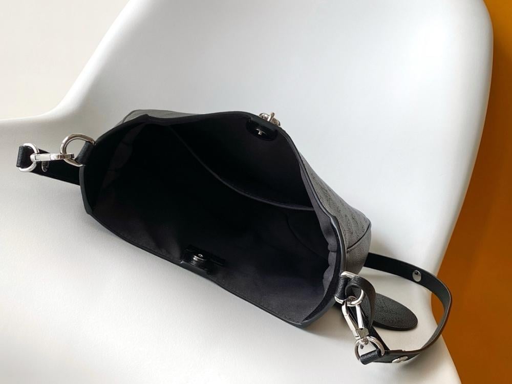 Modern Elegant Monogram Leather Shoulder Bag