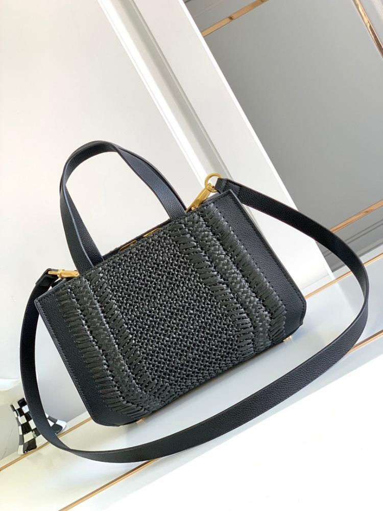 Italian-Inspired Luxury Brown Woven Leather Shoulder Bag