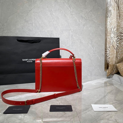 Stylish Refined Leather Crossbody Bag