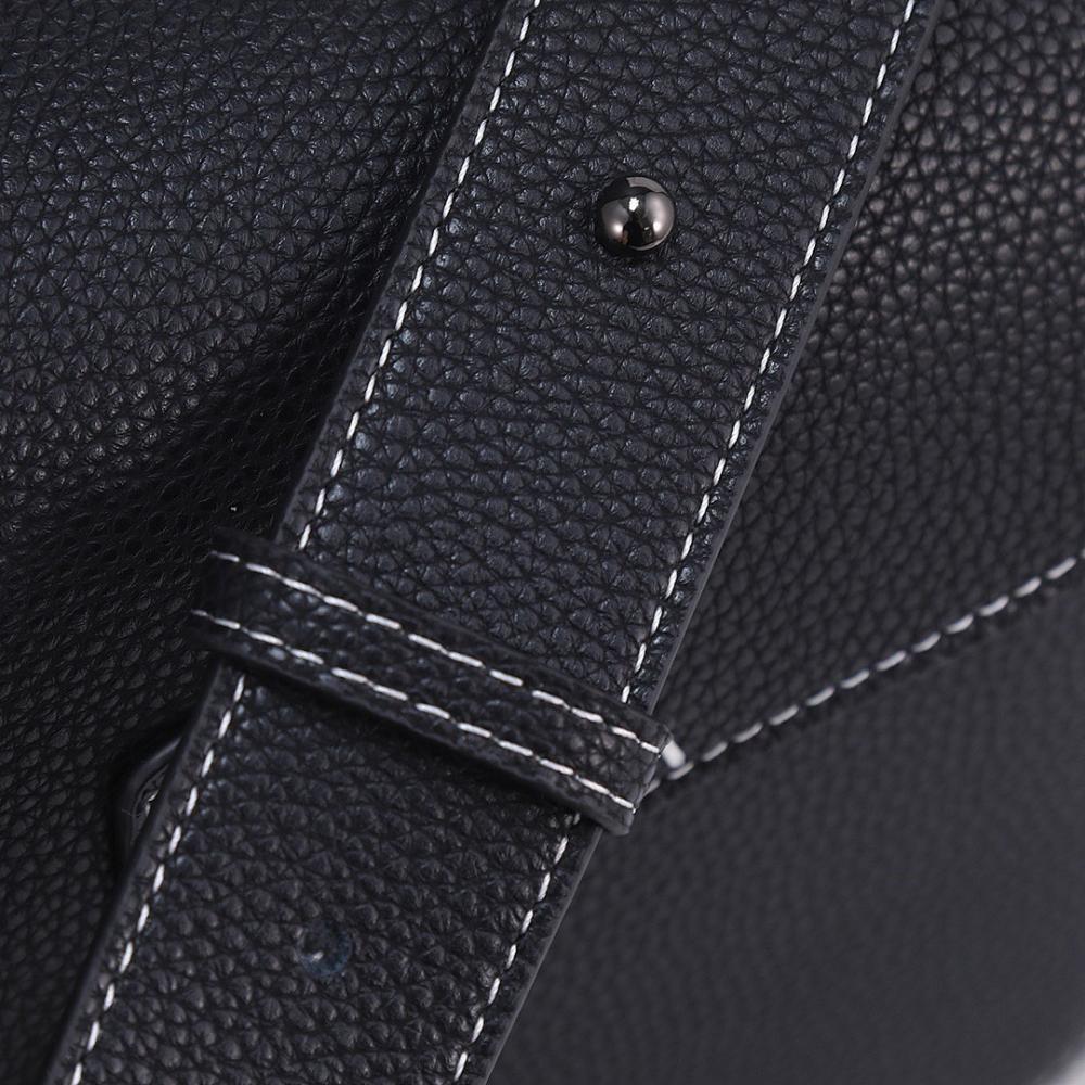 Modern Italian-Inspired Black Printed Calfskin Shoulder Bag