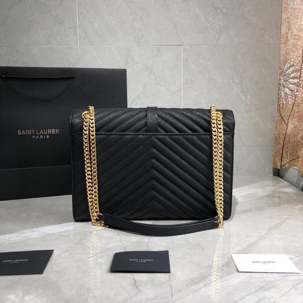 Italian-Inspired Luxury Black Leather Shoulder Bag