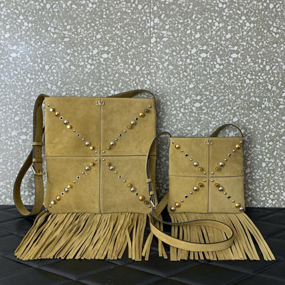 Studded Leather Shoulder Bag