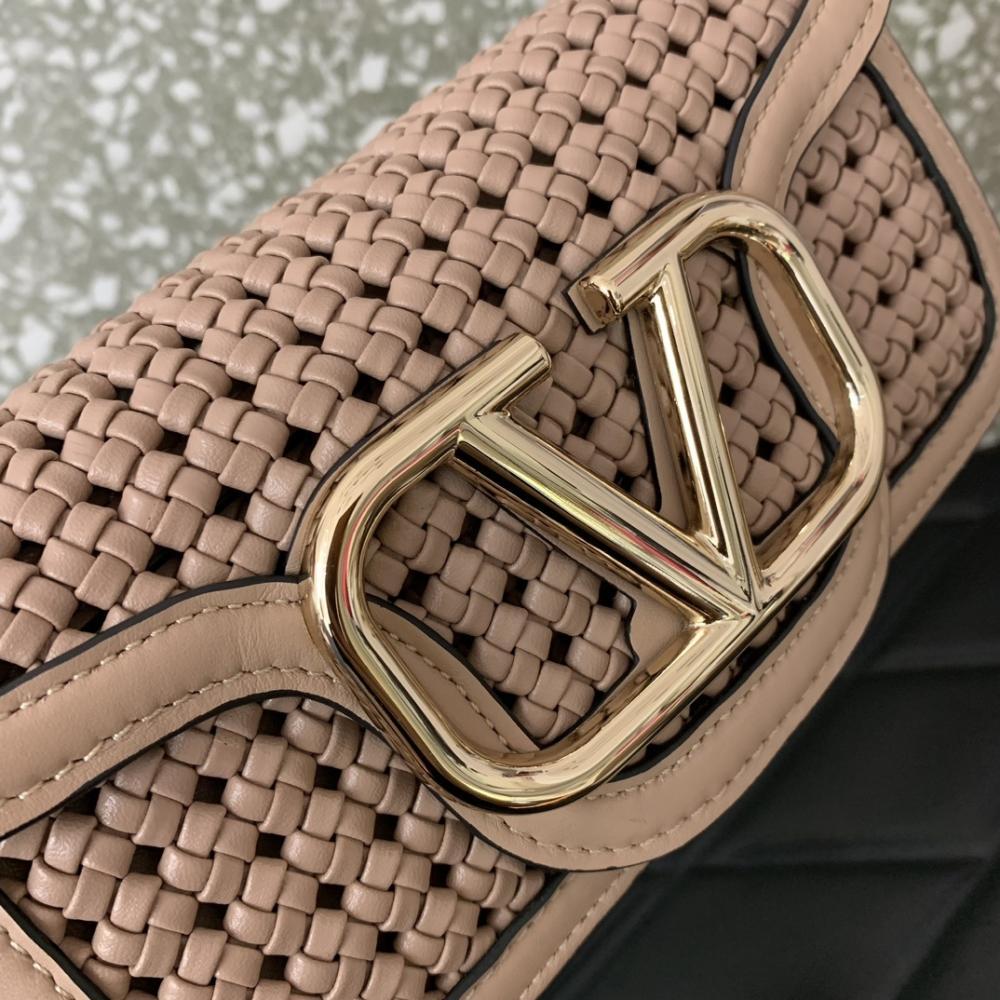 Woven Calfskin Top Handle Bag