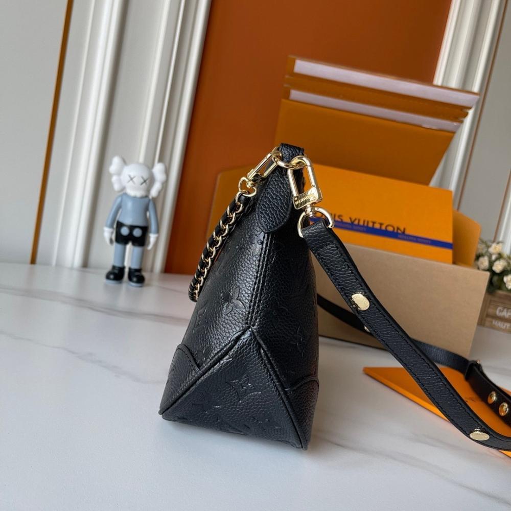 Modern Italian-Inspired Monogram Leather Shoulder Bag