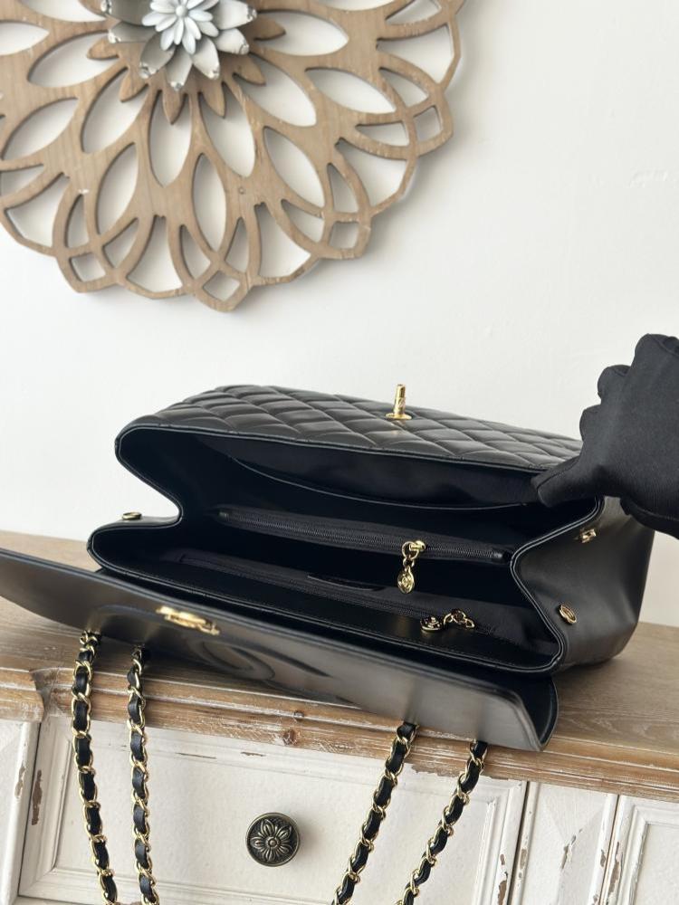 Luxury Lambskin Top Handle Bag