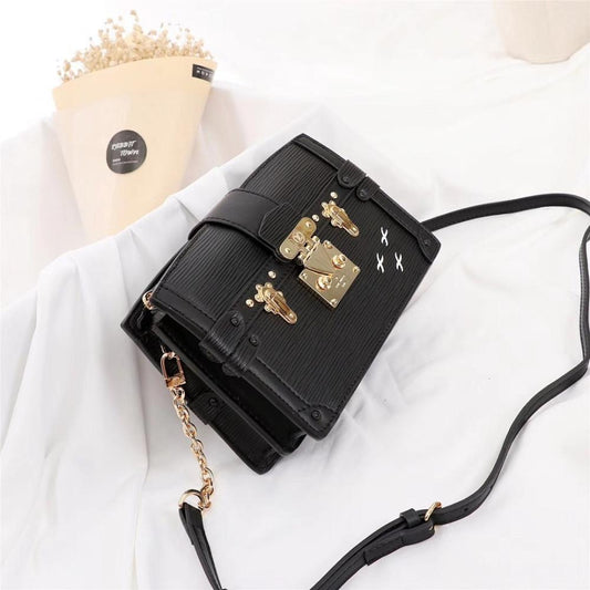 Modern Elegant Monogram Calfskin Top Handle Bag