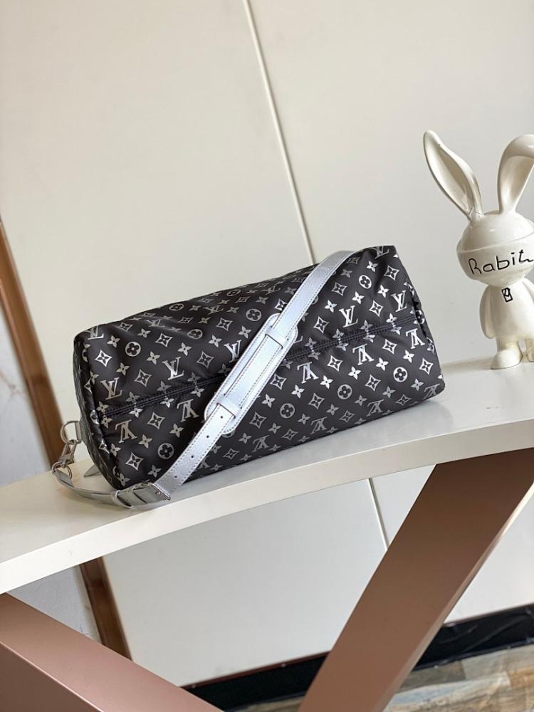 Modern Elegant Silver Nylon Crossbody Bag