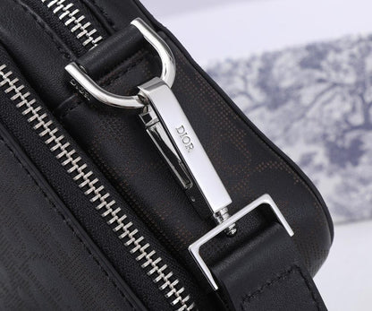 Classic Modern Black Printed Leather Shoulder Bag