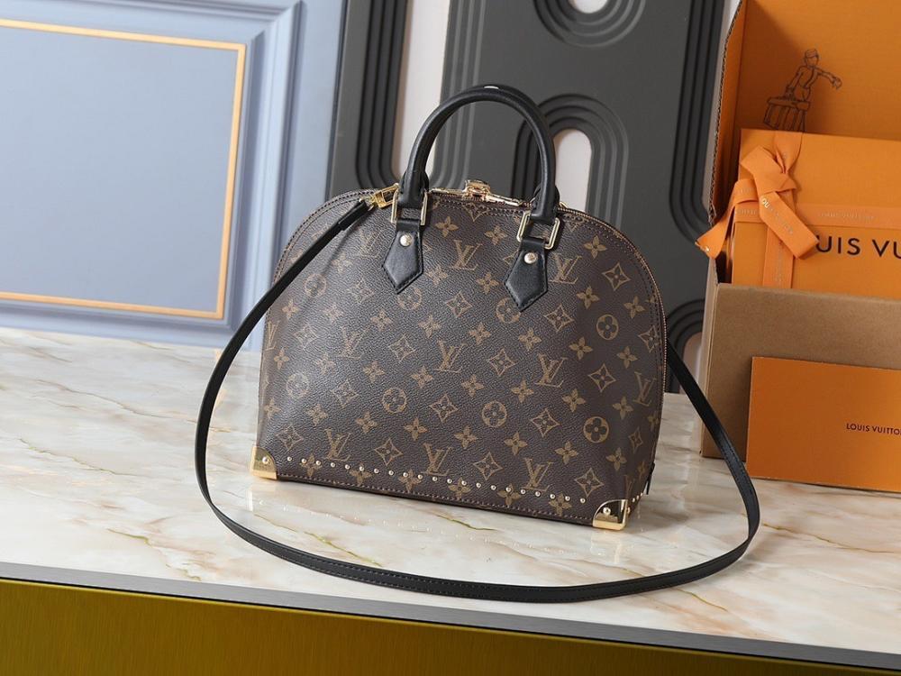 Alma Monogram Calfskin Top Handle Bag