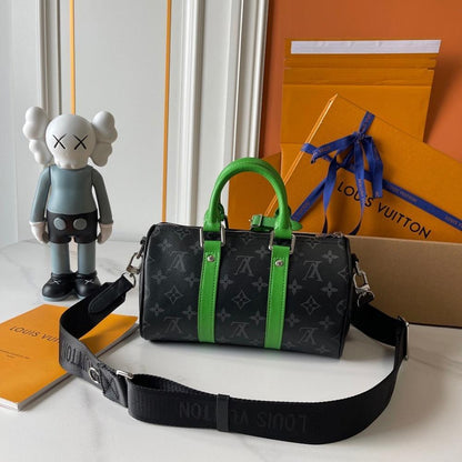 Keepall Monogram Leather Travel Bag