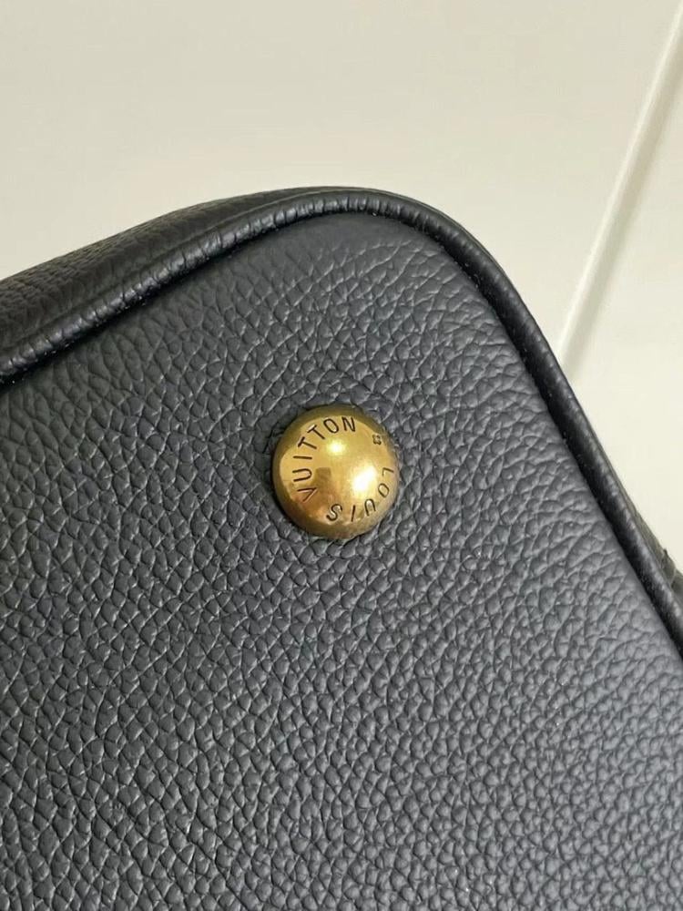 Luxury Refined Monogram Leather Bucket Bag