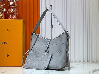 Elegant Refined Monogram Leather Top Handle Bag