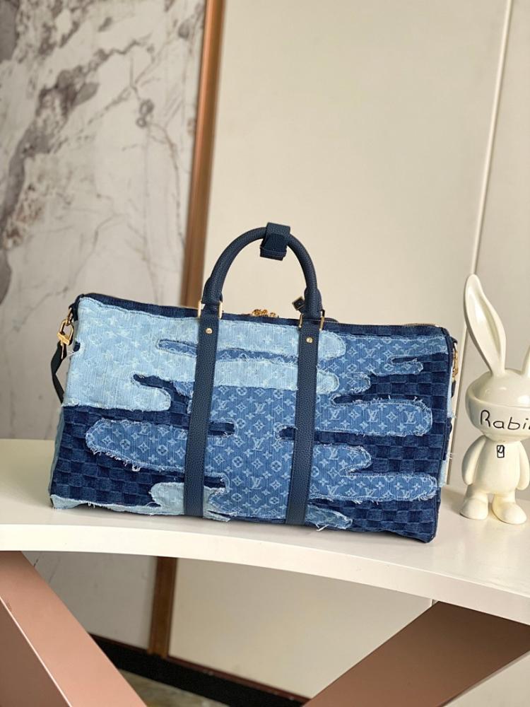 Keepall Monogram Denim Travel Bag