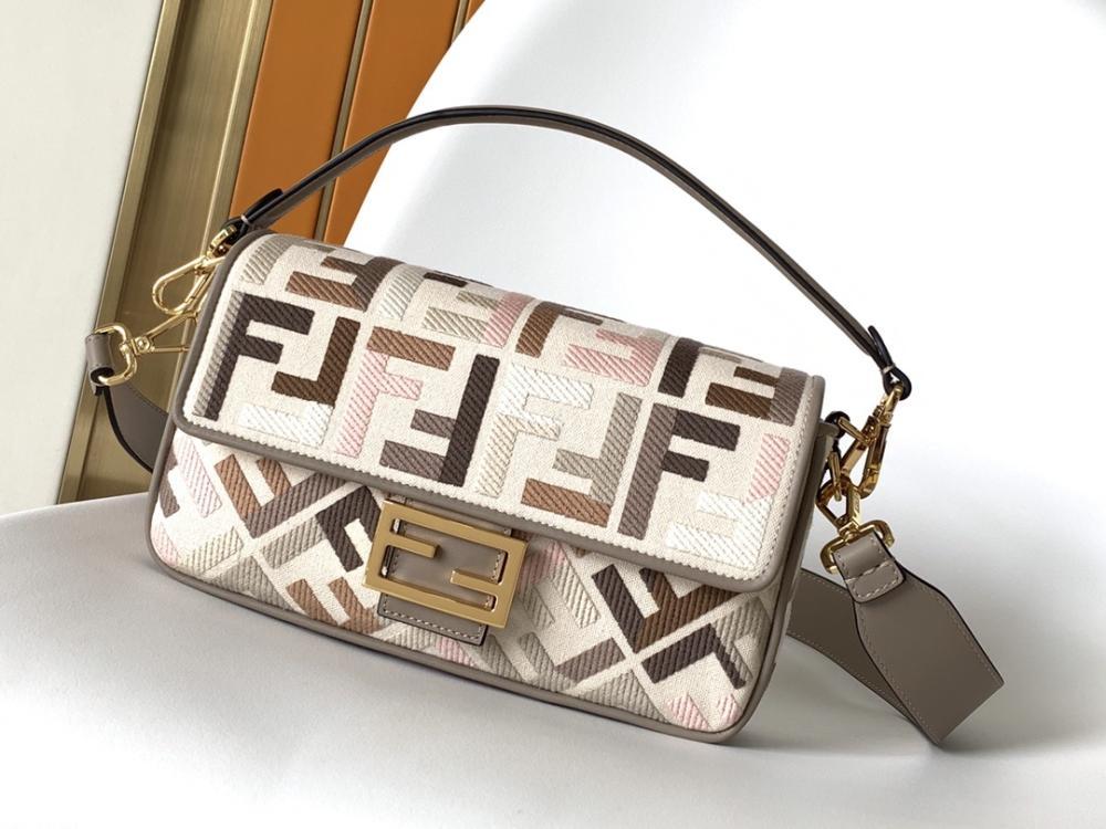 Embroidered Top Handle Bag
