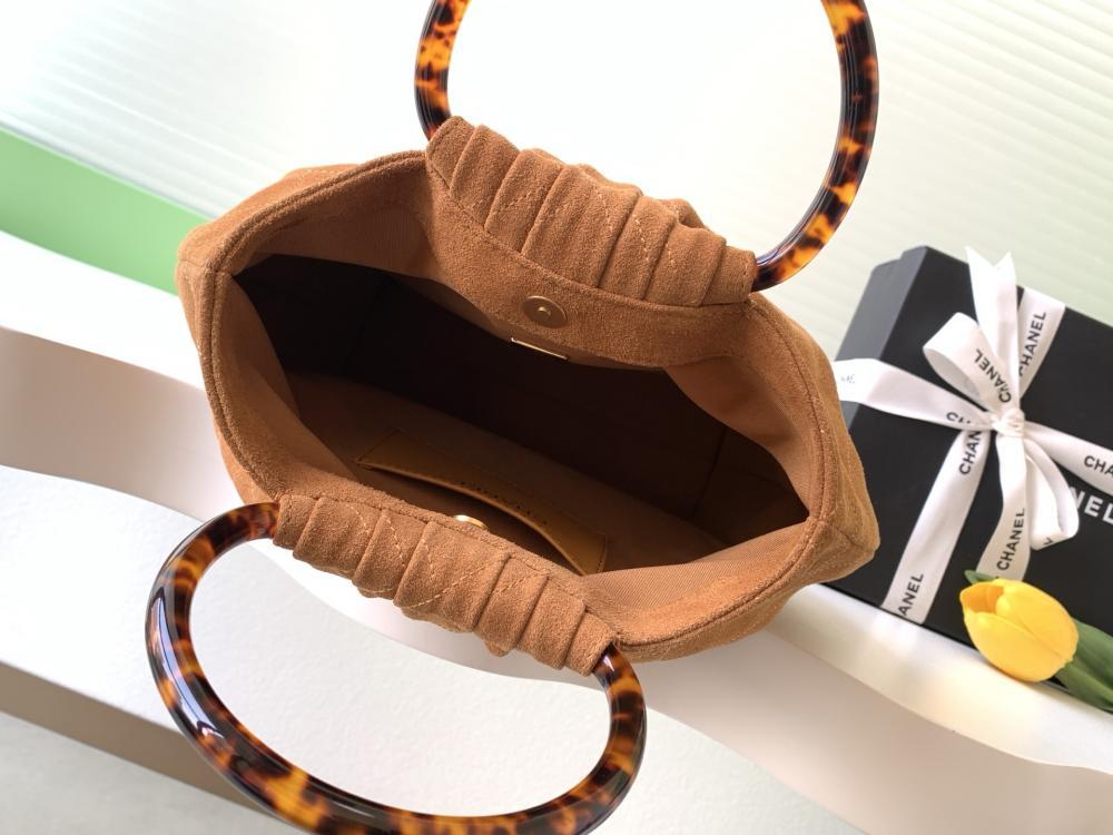 Suede Top Handle Bag