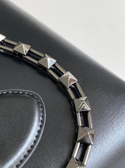 Stylish Refined Studded Top Handle Bag