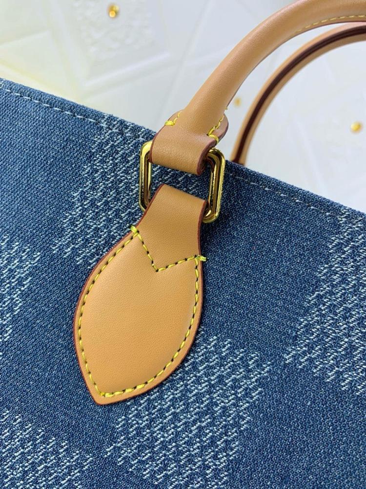 Modern Luxury Blue Denim Shoulder Bag