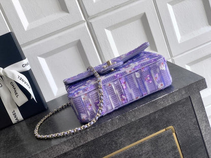 Embroidered Top Handle Bag