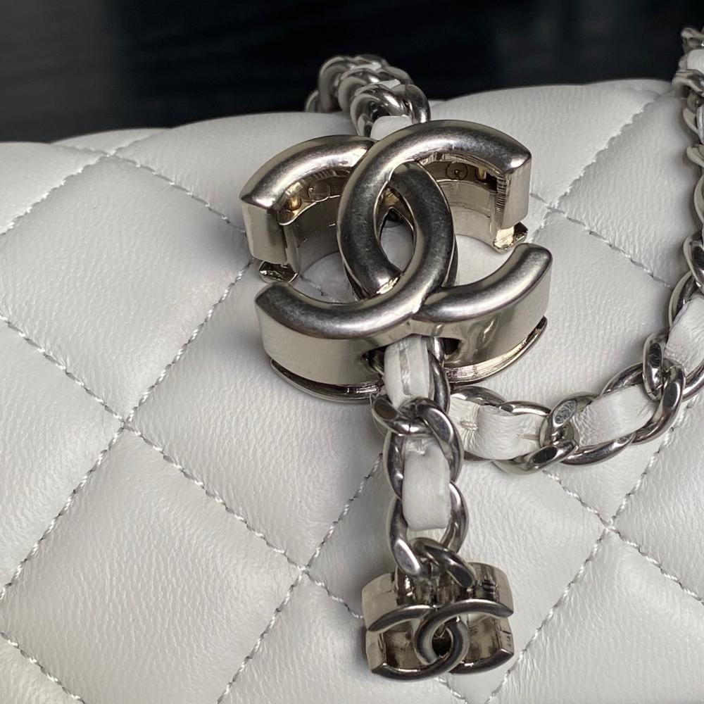 Gold Leather Top Handle Bag
