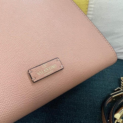 Luxury Stylish Crystal-Embellished Calfskin Shoulder Bag