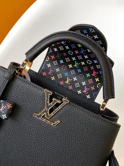 Leather Top Handle Bag