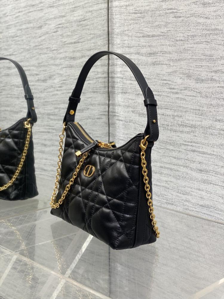 Embroidered Lambskin Shoulder Bag