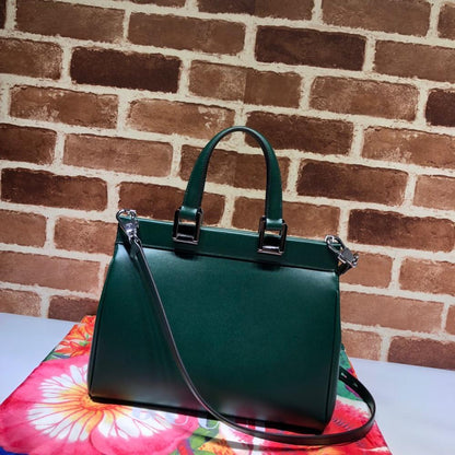 Embroidered Top Handle Bag