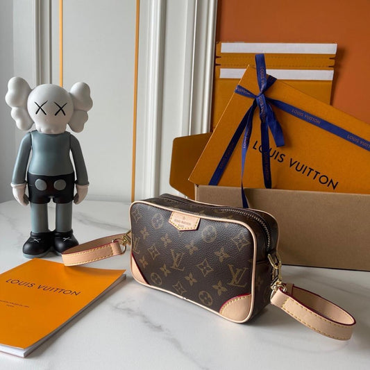 Alma Monogram Leather Shoulder Bag