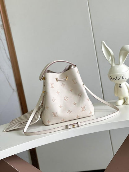NeoNoe Monogram Leather Top Handle Bag