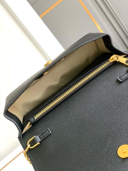 Modern Stylish Gold Leather Top Handle Bag