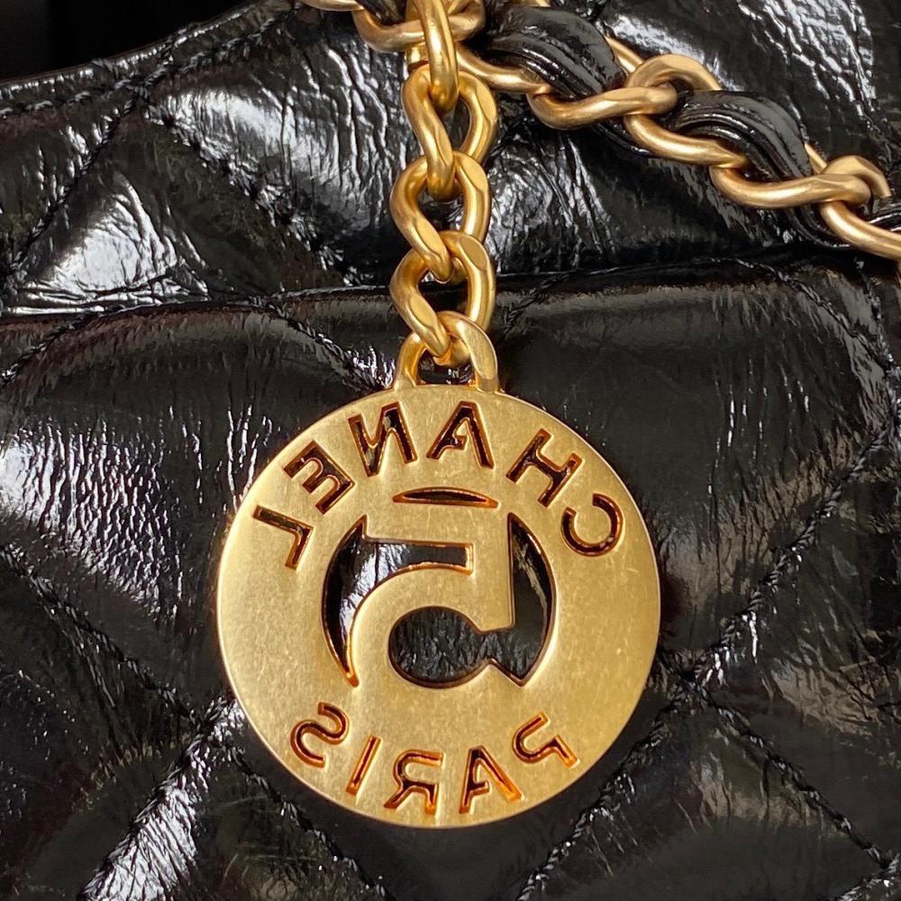 Gold Leather Hobo Bag