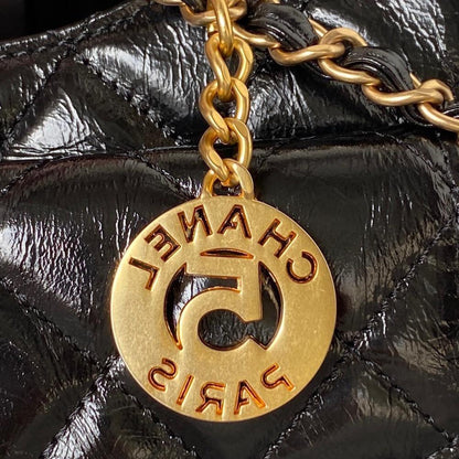 Gold Leather Hobo Bag