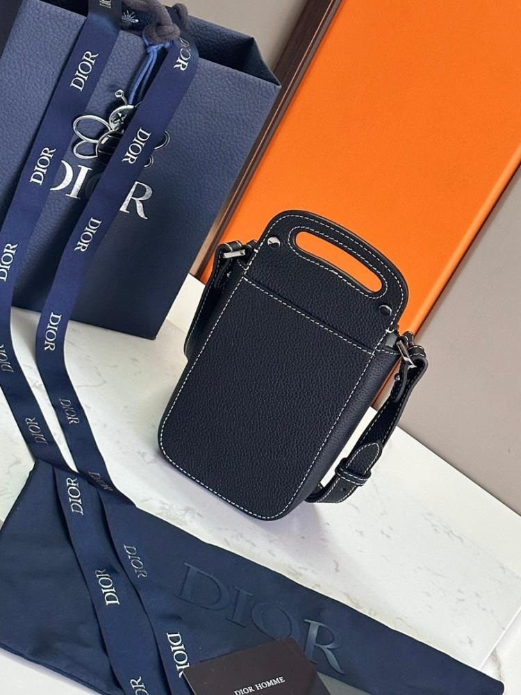 Saddle Black Calfskin Crossbody Bag