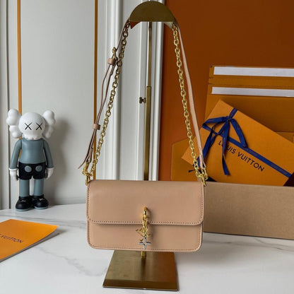 Modern Luxury Monogram Leather Shoulder Bag