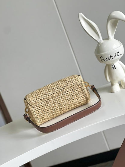 Classic Premium Woven Raffia Shoulder Bag