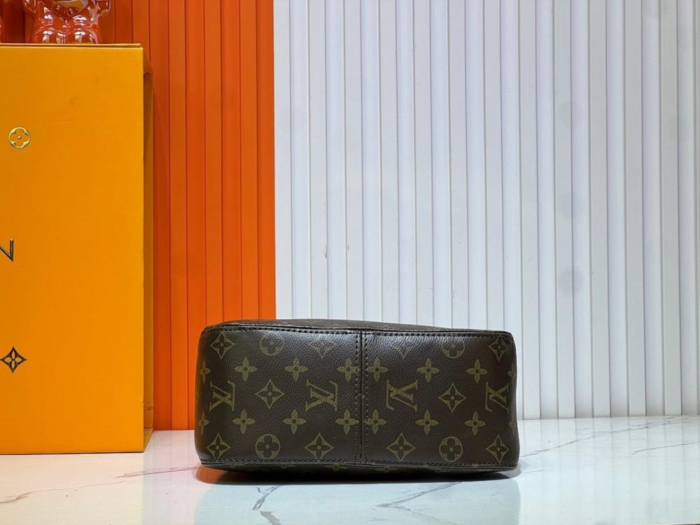 Modern Elegant Monogram Leather Hobo Bag