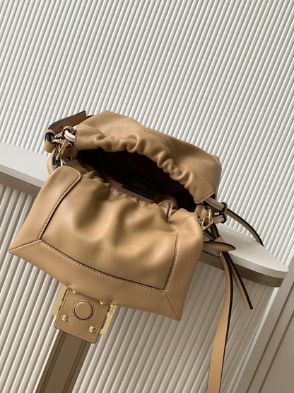 Refined Lambskin Shoulder Bag