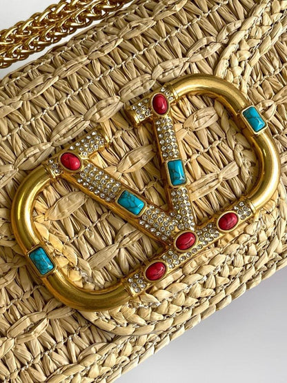 Stylish Premium Raffia Crossbody Bag