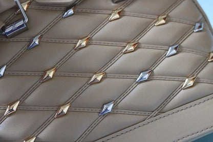 Classic Modern Studded Lambskin Shoulder Bag