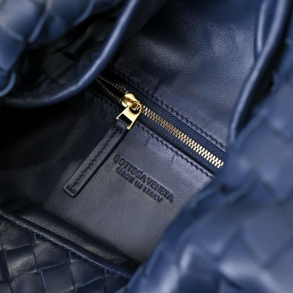 Woven Leather Top Handle Bag