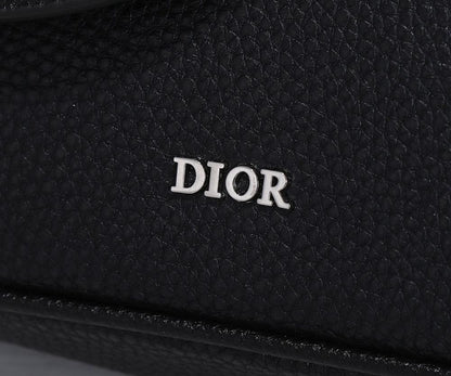 Modern Black Printed Calfskin Shoulder Bag – Limited Edition