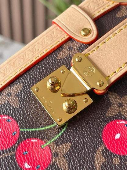 Italian-Inspired Elegant Studded Calfskin Travel Bag