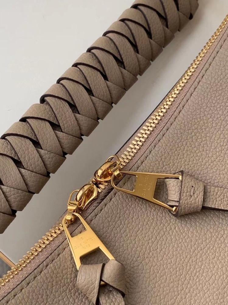 Modern Refined Woven Leather Top Handle Bag
