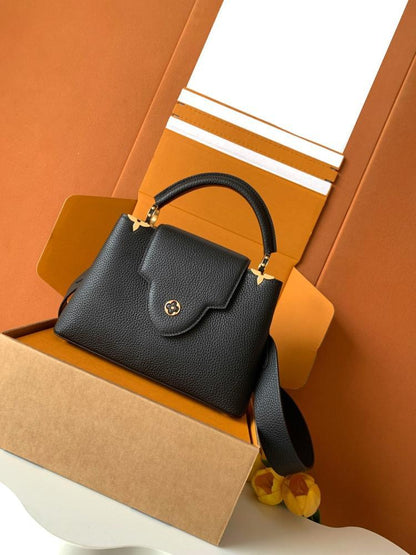 Leather Top Handle Bag