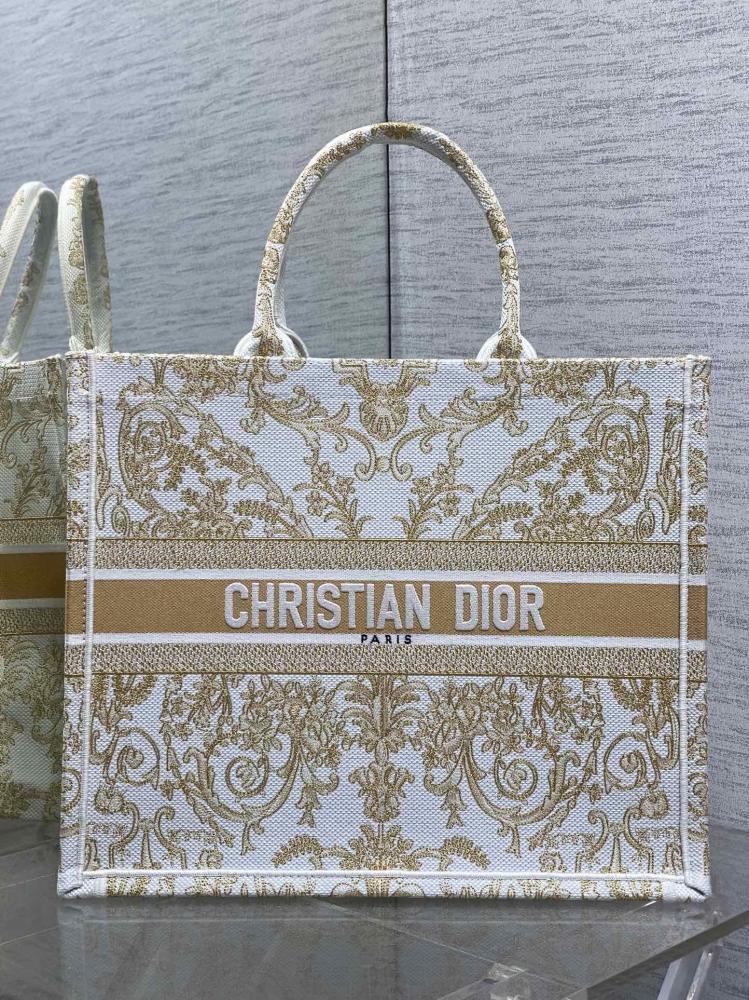 Gold Embroidered Tote Bag