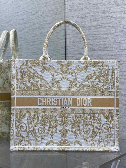 Gold Embroidered Tote Bag