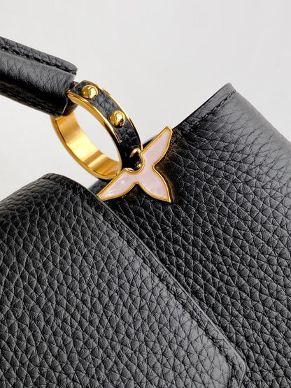 Monogram Leather Shoulder Bag