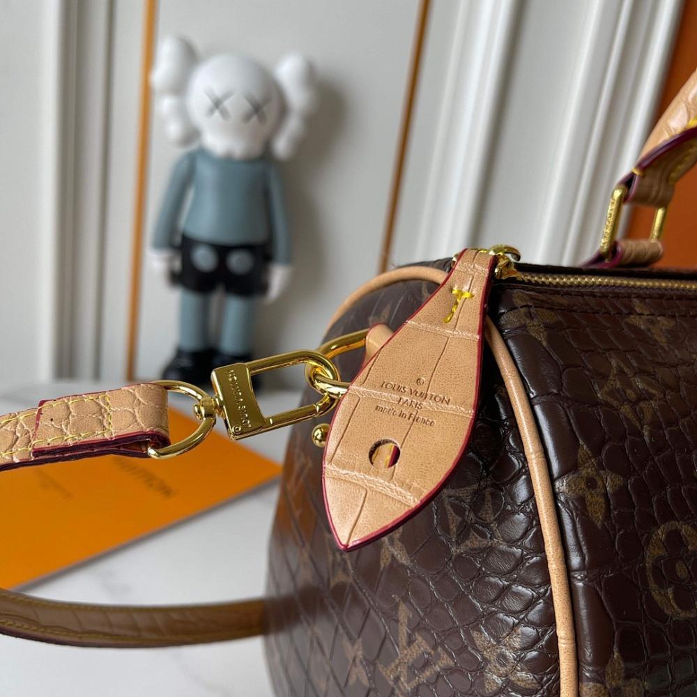 Modern Stylish Monogram Calfskin Top Handle Bag