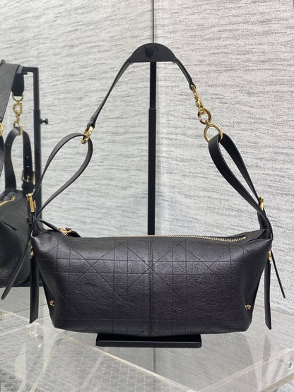 Alma Gold Leather Hobo Bag