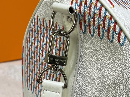 Classic Printed Leather Top Handle Bag – Limited Edition